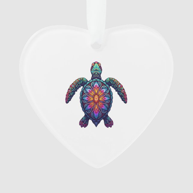 Ocean Animal Tie Dye Tribal Sea Animal Maori Turtl Ornament (Vorderseite)