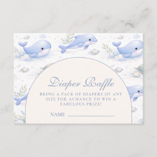 Ocean Animals Arch Elegant Diapper Raffle Begleitkarte