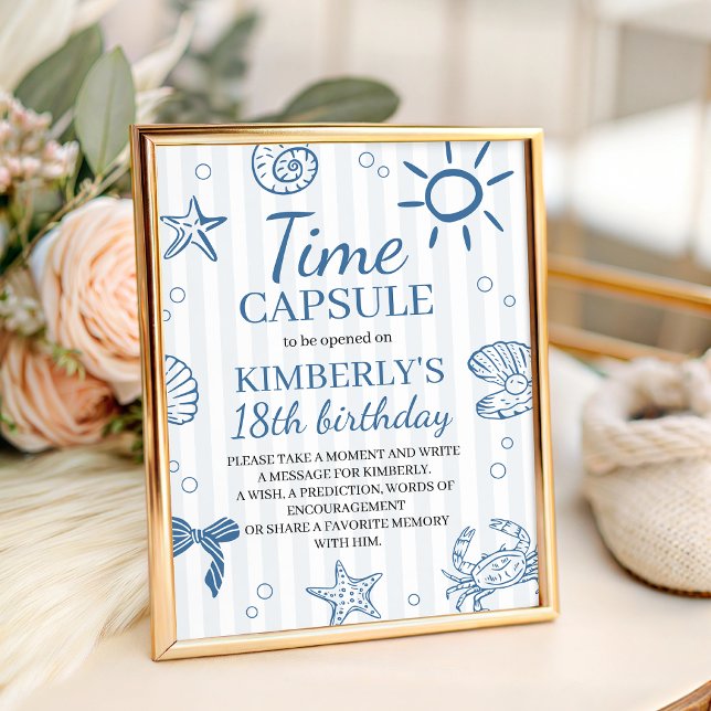 Ocean Animals Time Capsule Table Sign Sockelschild (Von Creator hochgeladen)