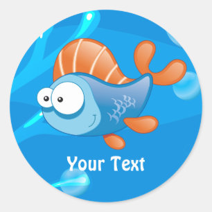 Ocean Aquatic Funny Funny Fish Custom Aufkleber