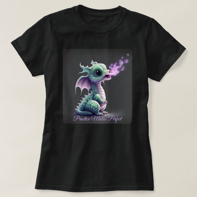 Ocean Aquatic-Mer Dragon bläst Rauch T-Shirt (Design vorne)