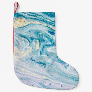 Ocean Art: Marble Agate Wirbel. Kleiner Weihnachtsstrumpf