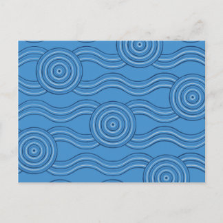 Ocean Australian Dreamtime River Pattern Postcard Postkarte