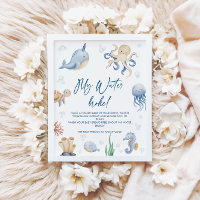 Ocean Baby Dusche Mein Wasser Broke Spiel Schild