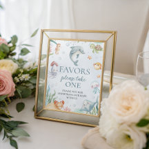 Ocean Baby Shower Favors Sign