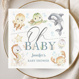 Ocean Baby Shower Gender Neutral Under The Sea Serviette