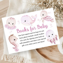Ocean Baby Shower Girl Pink Books For Baby 