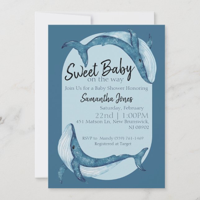 Ocean Baby Shower Invitation Einladung (Vorderseite)