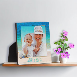 Ocean Background Seashells Stehende Foto Frame Fotoplatte