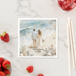 Ocean Background Wedple Serviette