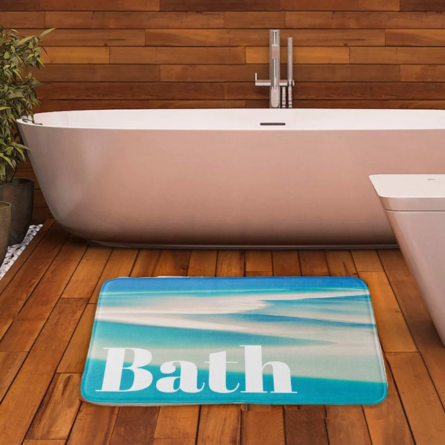 Ocean Beach Bath Mat Coastal Sea Inspiriert Badematte (Von Creator hochgeladen)
