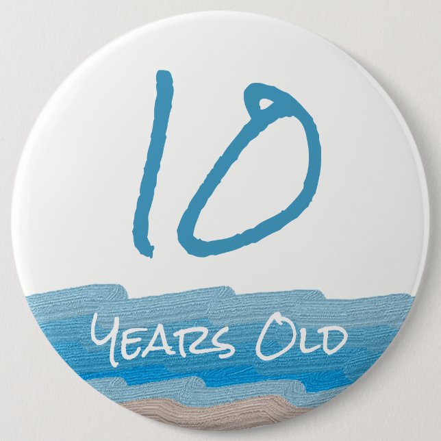 Ocean Beach Birthday Button (Vorderseite)