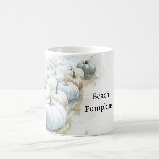 Ocean Beach Blaue Kürbisse Kaffeetasse (Mittel)