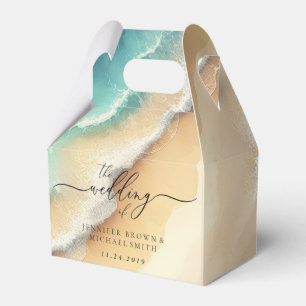 Ocean Beach Blue Watercolor Sommer Geschenkschachtel