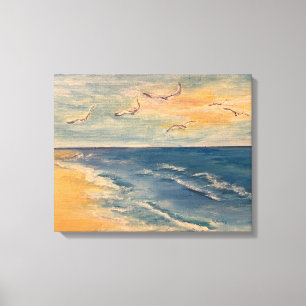Ocean Beach Breeze Canvas Print Leinwanddruck