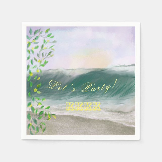 Ocean Beach Cocktail Party Celebration Cocktail Serviette (Vorderseite)