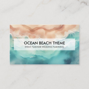 Ocean Beach Event Planning Party Visitenkarte