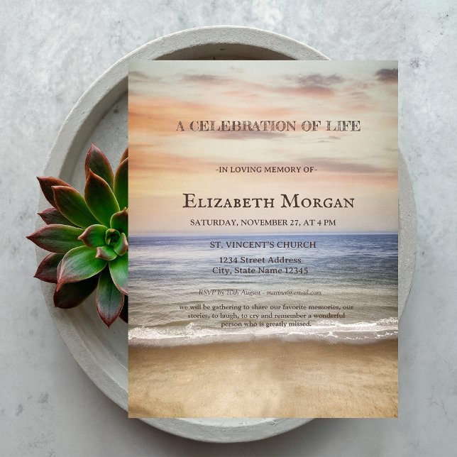 Ocean Beach Feier des Lebens Einladung (Von Creator hochgeladen)