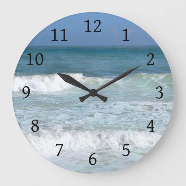 Ocean Beach Foto 65 Große Wanduhr (Vorderseite)