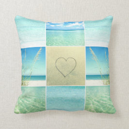 Ocean Beach Foto Collage Pillow Kissen