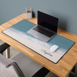 Ocean Beach Foto Script Name Schreibtischunterlage