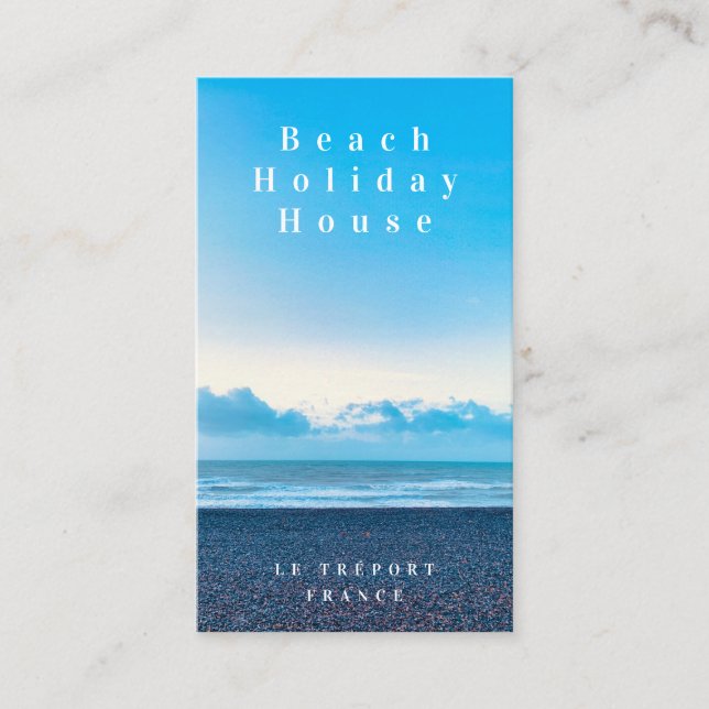 Ocean Beach Guest House Business Card Visitenkarte (Vorderseite)