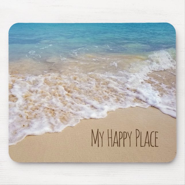 Ocean Beach Happy Place Mousepad (Vorne)