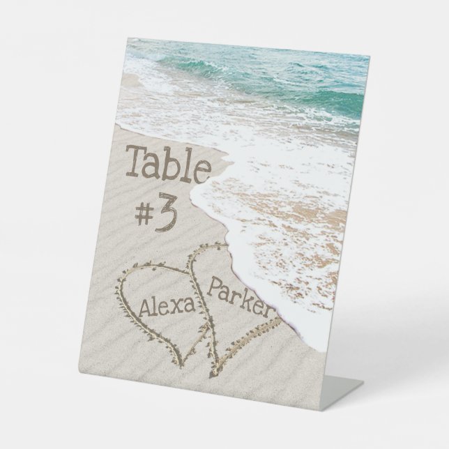 Ocean Beach Hearts Sockelschild (Vorderseite)