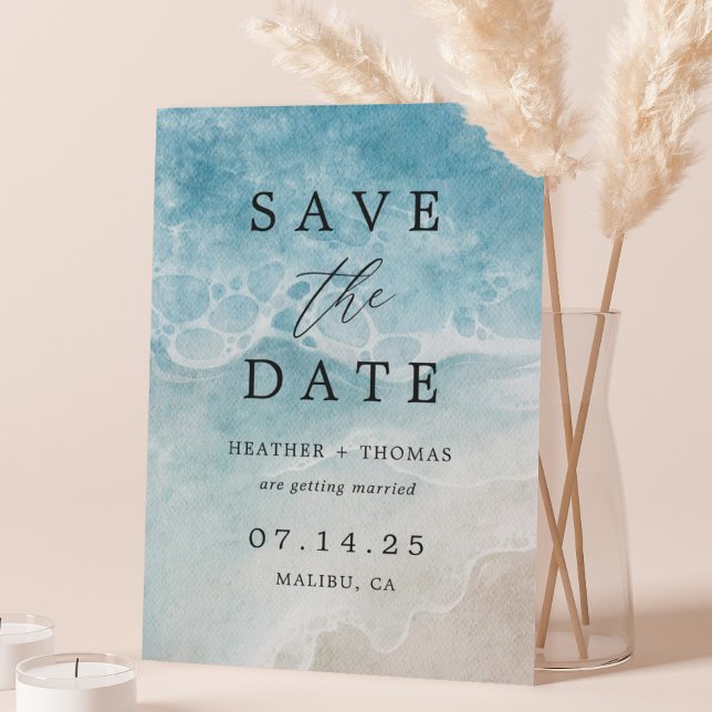 Ocean Beach Hochzeit in Urlaubsort Save the Date (Von Creator hochgeladen)
