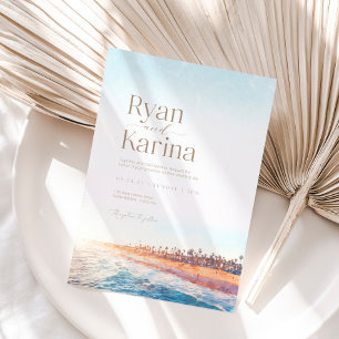 Ocean Beach Hochzeitseinladung, Küstenmeer einlade Einladung