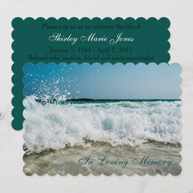 Ocean Beach Memorial zur Ankündigung (Vorne/Hinten)