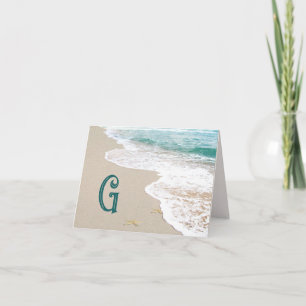 Ocean Beach mit Monogram Letter G