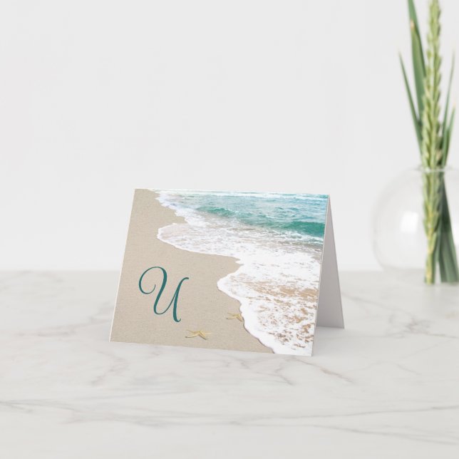 Ocean Beach mit Monogram Letter U (Vorderseite)