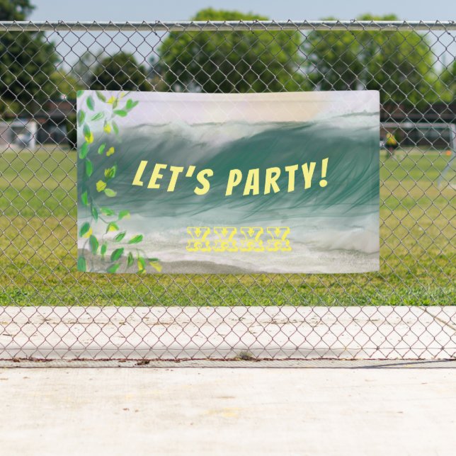 Ocean Beach Party Outdoor Celebration Banner (Insitu)