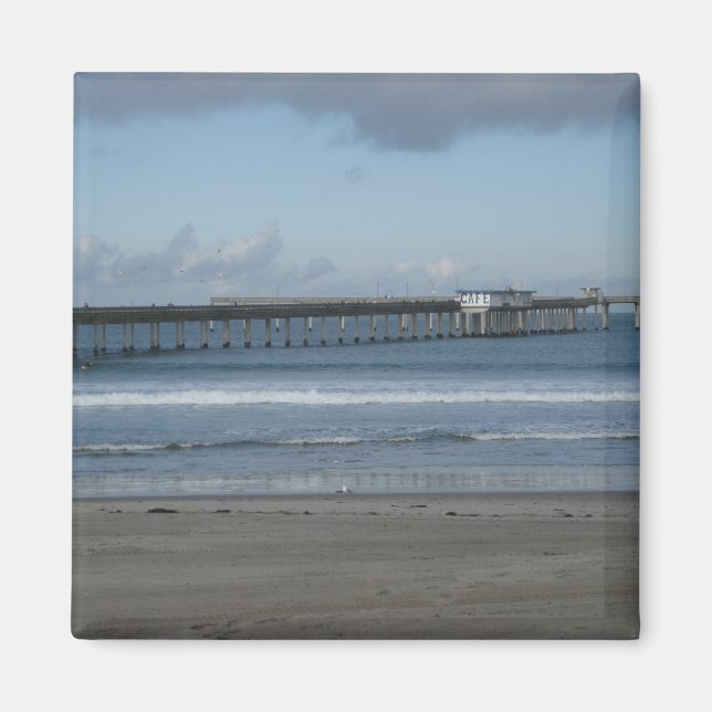 Ocean Beach Pier Winter Magnet (Vorne)