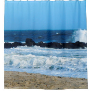 Ocean Beach Rocks Cape May NJ Foto Duschvorhang