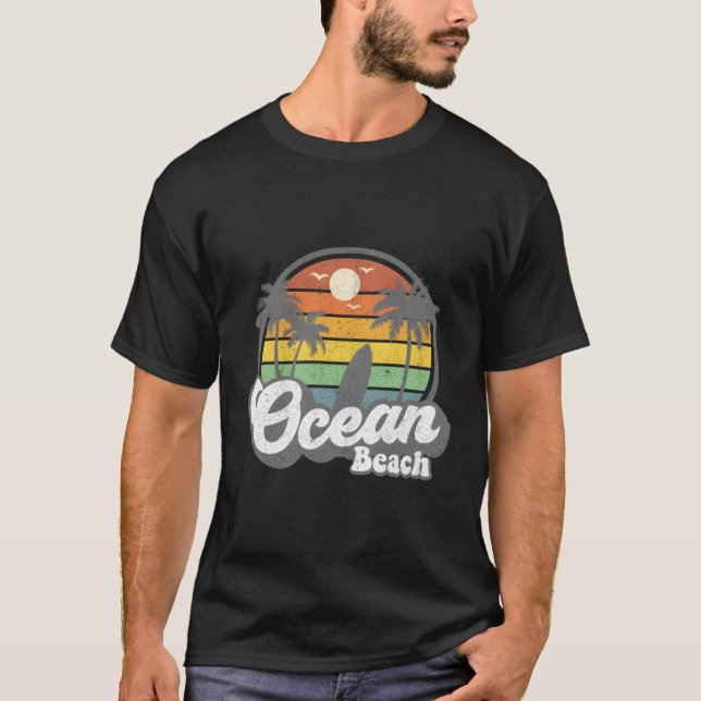 Ocean Beach San Diego Urlaub California Beach T-Shirt (Vorderseite)
