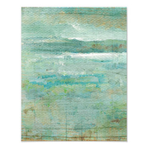 Ocean Beach Sea Aquamarines Wasserzeichnen Fotodruck