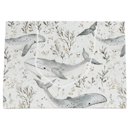 Ocean Beach Sea Gray Whales Baby Dusche Große Geschenktüte