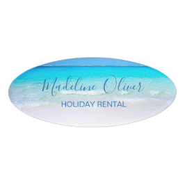 Ocean Beach Sea Holiday Mieten Blue Modernes Abzei Namenschild