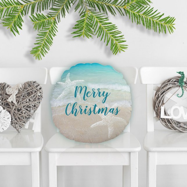 Ocean Beach Stars Urlaub oder Alltag Rundes Kissen (Von Creator hochgeladen)