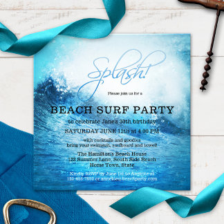 Ocean Beach Surf Summer Party Einladung