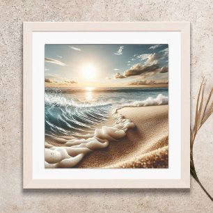 Ocean Beach Szene Küste Sunset Wall Art Poster
