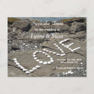 Ocean Beach Szene Save the Date Ankündigungspostkarte