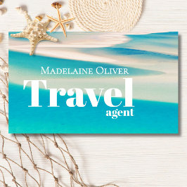 Ocean Beach Travel Agent Business Card QR Code Visitenkarte
