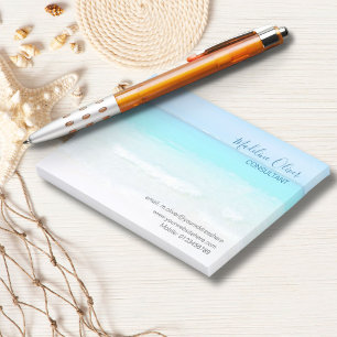 Ocean Beach Travel Aqua Blue Stilvoll Post-it Klebezettel