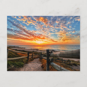 Ocean Beach View Tropical Sunset Paradise Traum Postkarte