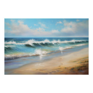 Ocean Beach Wave - Gezeitenart Poster