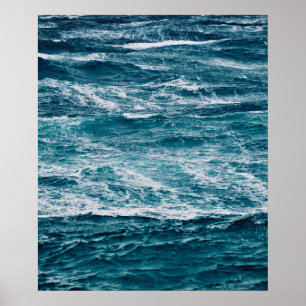 Ocean Beach Waves Nature Foto Poster