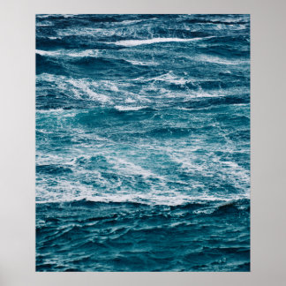 Ocean Beach Waves Nature Foto Poster
